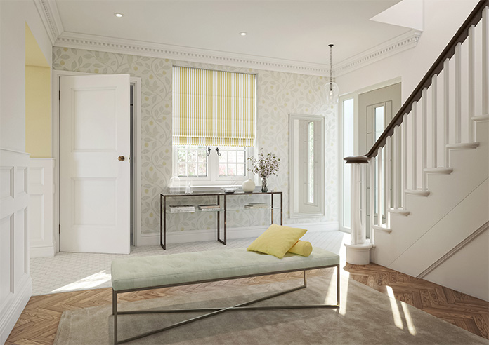 Lace Stripes, Saffron - Motorised Roman Blind - Image 6
